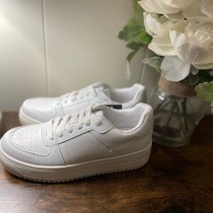 White Low-Top Sneakers